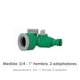 SATURNIA Raccord tuyau plastique 3/4 - 1'' femelle en Y
