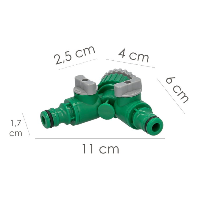 SATURNIA Raccord tuyau plastique 3/4 - 1'' femelle en Y SATURNIA Raccord tuyau plastique 3/4 - 1'' femelle en Y
