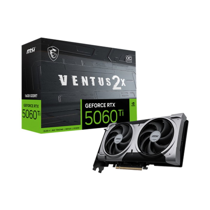 Carte Graphique MSI RTX 5060 Ti 16G VENTUS 2X OC PL geforce rtx 5060 ti 16 GB GDDR6X GDDR7
