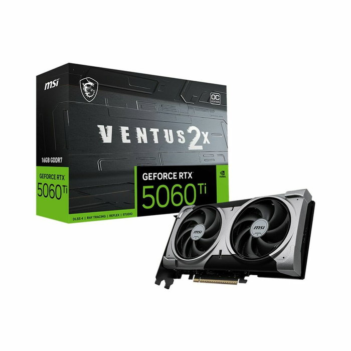 Carte Graphique MSI RTX 5060 Ti 16G VENTUS 2X OC PL geforce rtx 5060 ti 16 GB GDDR6X GDDR7
