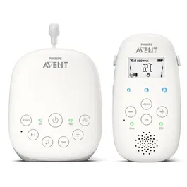 Philips Avent SCD713/26 - Babyphone Digital Blanc avec Technologie DECT, Portée Jusqu'à 330 m, Fonction Veilleuse et Chansons, Autonomie 18h