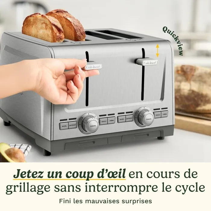 Cuisinart Core Collection Grille-pain 4 tranches en acier inoxydable