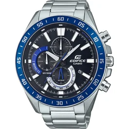 Casio Edifice Montre Femme en Acier Inoxydable Gris Mouvement à Quartz Étanche 10 Atm Verre Minéral Bracelet Acier