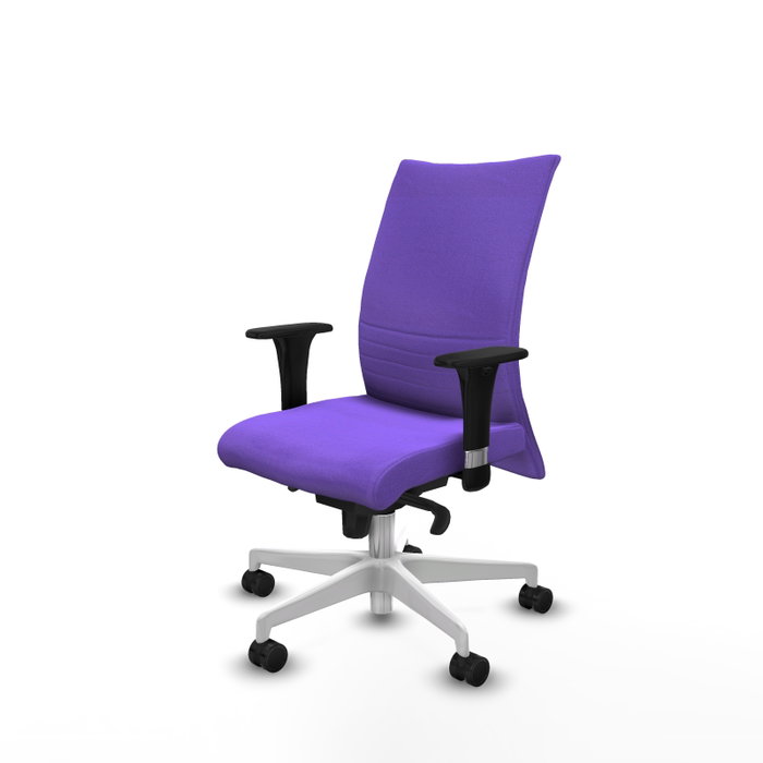 Piqueras Y Crespo Albacete Confidente - Chaise de Bureau Lilas avec Mécanisme Synchrone et Accoudoirs 1D