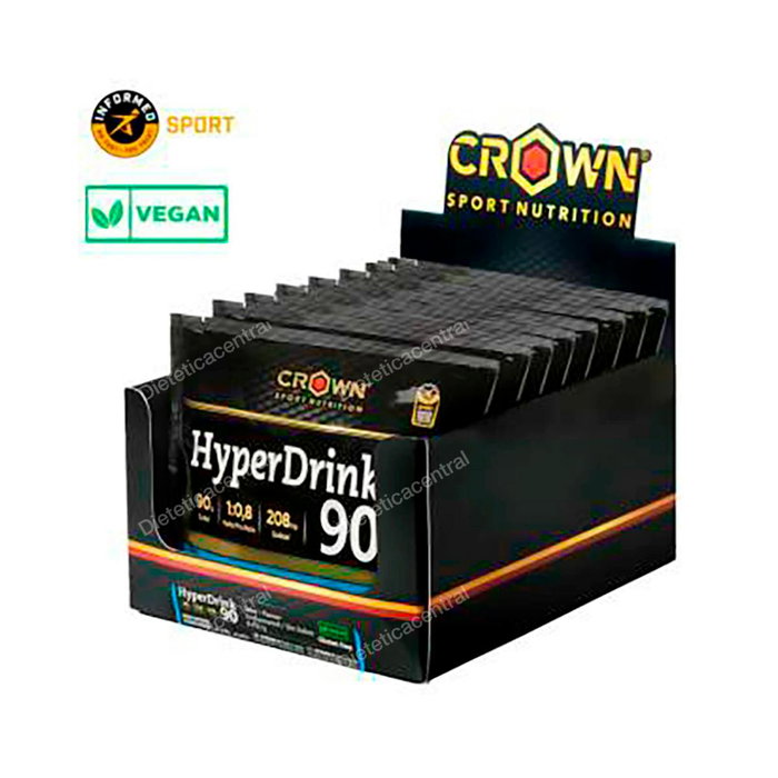 Crown Sport Nutrition Hyperdrink 90 Neutro - Boisson sportive en poudre neutre sans additifs, 8 x 93.1 g - Certifié Informed-Sport Crown Sport Nutrition Hyperdrink 90 Neutro - Boisson sportive en poudre neutre sans additifs, 8 x 93.1 g - Certifié Informed-Sport