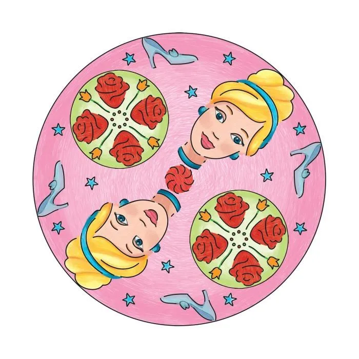 Ravensburger - Kit de Dessin Mandala Disney Princesses - 4005556238477 - Loisir Créatif pour Enfants - À Partir de 6 Ans