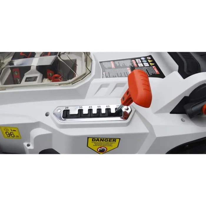 Elem Tondeuse à Gazon sur Batterie 40V TDE40V37-LI2BF - Fonction Mulching, Moteur à Induction, 37 cm, Bac 35L - Autonomie 25 min, Hauteur de Coupe Ajustable