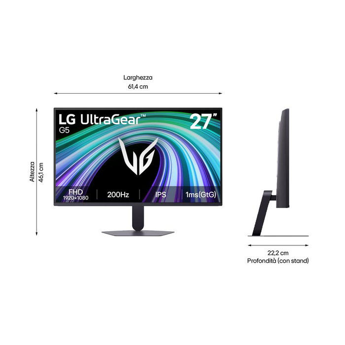LG UltraGear G5 27G523B-B 27 pouces FHD 200Hz LG UltraGear G5 27G523B-B 27 pouces FHD 200Hz