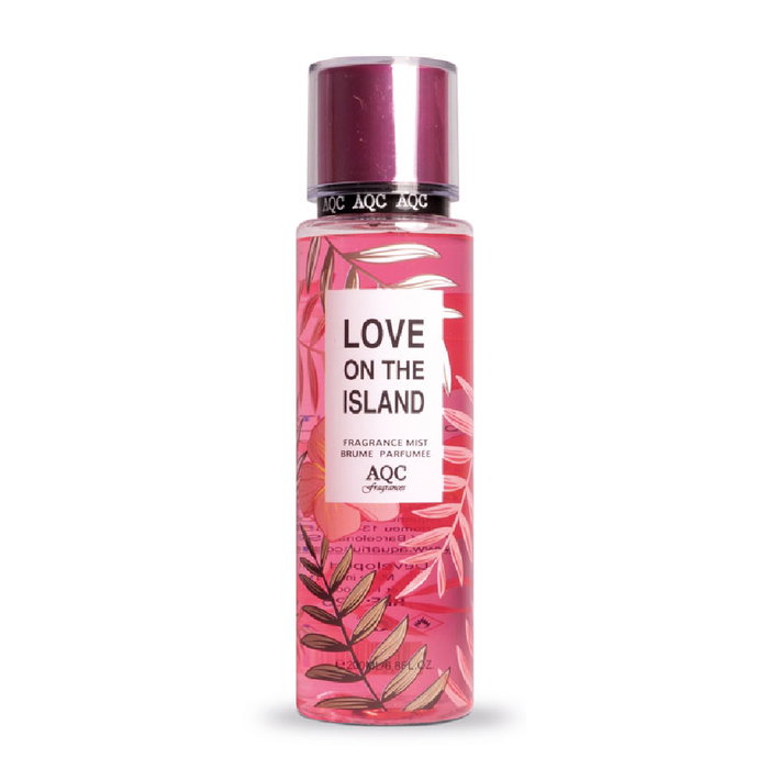 Aquarius Body Mist Love On The Island, Brumisateur corporel parfumé à l'odeur douce et tropicale, Rafraîchissant, 200 mL Aquarius Body Mist Love On The Island, Brumisateur corporel parfumé à l'odeur douce et tropicale, Rafraîchissant, 200 mL