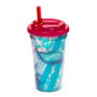 PUCKATOR Vaso Hatsune Miku 500ml Réutilisable et Isotherme avec Paille, Double Paroi, Sans BPA, Pour Boissons Froides