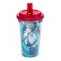 PUCKATOR Vaso Hatsune Miku 500ml Réutilisable et Isotherme avec Paille, Double Paroi, Sans BPA, Pour Boissons Froides