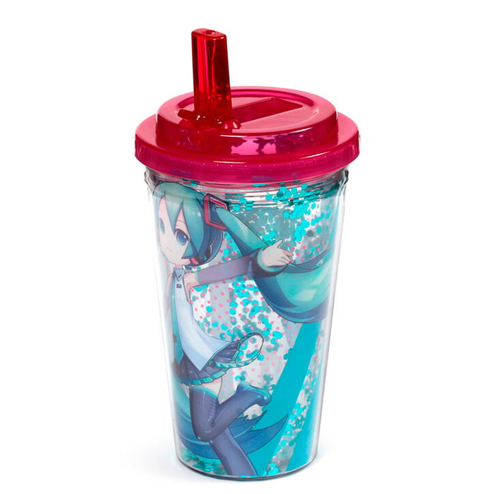 PUCKATOR Vaso Hatsune Miku 500ml Réutilisable et Isotherme avec Paille, Double Paroi, Sans BPA, Pour Boissons Froides PUCKATOR Vaso Hatsune Miku 500ml Réutilisable et Isotherme avec Paille, Double Paroi, Sans BPA, Pour Boissons Froides