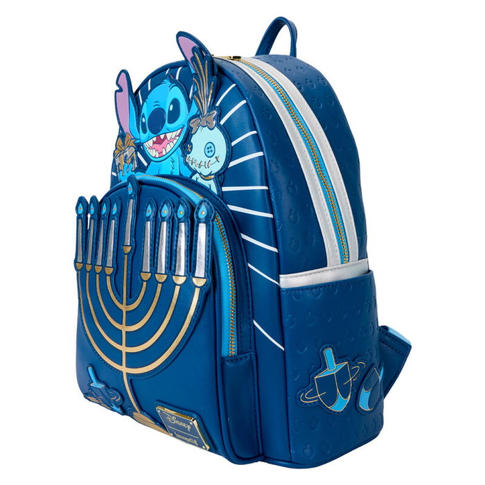 LOUNGEFLY Sac à dos Disney Stitch Menorah - Dimensions: 35 cm x 30 cm x 15 cm