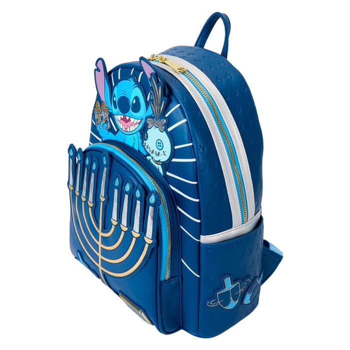 LOUNGEFLY Sac à dos Disney Stitch Menorah - Dimensions: 35 cm x 30 cm x 15 cm