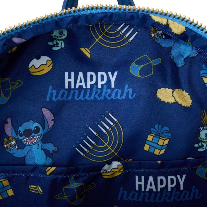 LOUNGEFLY Sac à dos Disney Stitch Menorah - Dimensions: 35 cm x 30 cm x 15 cm