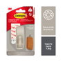 3M Command Crochet Moyen Nickel Poli 29 x 79 x 29 mm 1 Crochet + 2 Bandes Max 1,3 kg