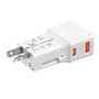 Mobile Adaptateur de voyage 25W EU/US/UK/AU Blanc