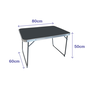 Marbueno Table Pliable Gris Aluminium 80x60x50 cm - SUMMER 10028G
