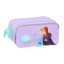 Trousse Fourre-Tout Triple Frozen Spirit Lila 21,5 x 10 x 8 cm