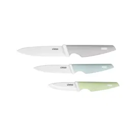 Livoo MEC137 Bloc de 3 couteaux en céramique - Lames 7.5 cm, 10 cm, 12.5 cm - Compatible lave-vaisselle