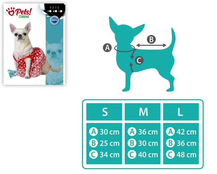Disfraz Para Mascota - Costume de flamenco pour chien, couleur rouge, taille L, en polyester