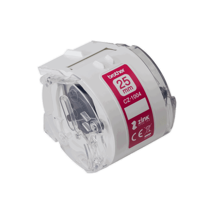 Brother CZ-1004 Rouleau d'Étiquettes Adhésives Couleur 25 mm x 5 m pour VC-500W