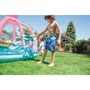 Intex - Aire de jeux gonflable Pieuvre 229 L pour enfants 2 ans et plus, 234 x 183 x 150 cm, avec toboggan et pulvérisateur - 2 anneaux inclus