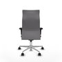 Piqueras Y Crespo Fauteuil Albacete Gris avec Mécanisme Synchrone et Base Aluminium