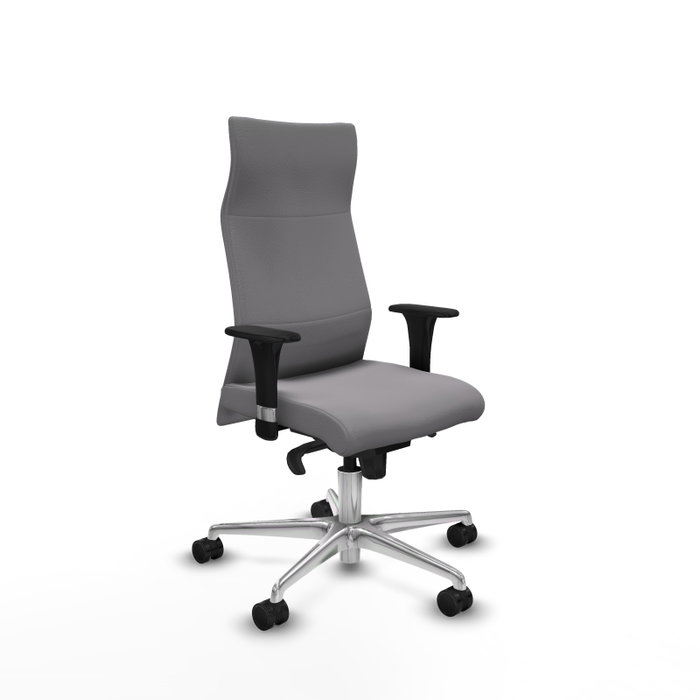 Piqueras Y Crespo Fauteuil Albacete Gris avec Mécanisme Synchrone et Base Aluminium Piqueras Y Crespo Fauteuil Albacete Gris avec Mécanisme Synchrone et Base Aluminium
