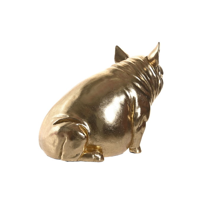 Figurine Décorative DKD Home Decor Cuivre Doré Cochon 18,5 x 10,5 x 14 cm (2 Unités)