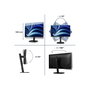 Philips 24B2U3301D/00 - Moniteur LED 24 pouces (23,8") Full HD IPS 75Hz, VGA, HDMI, DisplayPort, USB-C, Anti-éblouissement - B-Line