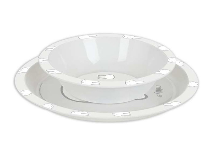 Safta - Set d'assiettes, couverts et verre Miffy "Nebuleuse" 26x26x9 cm pour enfant à partir de 3 ans