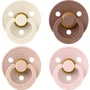 Bibs Sucette bébé Ivory Blush Woodchuck Blossom, embout rond, pack de 4