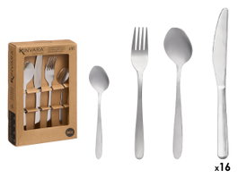 KINVARA Set de 16 couverts en acier inoxydable