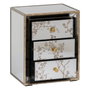 BigBuy Home Table de Nuit CHLOE Doré Miroir