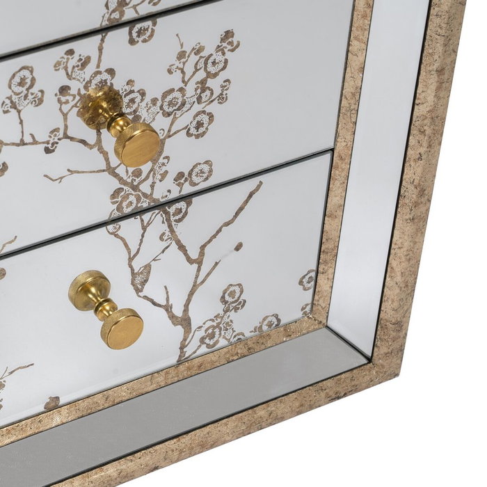 BigBuy Home Table de Nuit CHLOE Doré Miroir BigBuy Home Table de Nuit CHLOE Doré Miroir