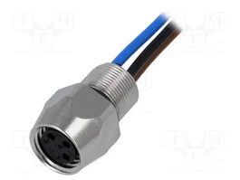 HARTING Connecteur M8 femelle 3 broches avec cordon 0,5 m droit de type industriel socle de montage sur panneau