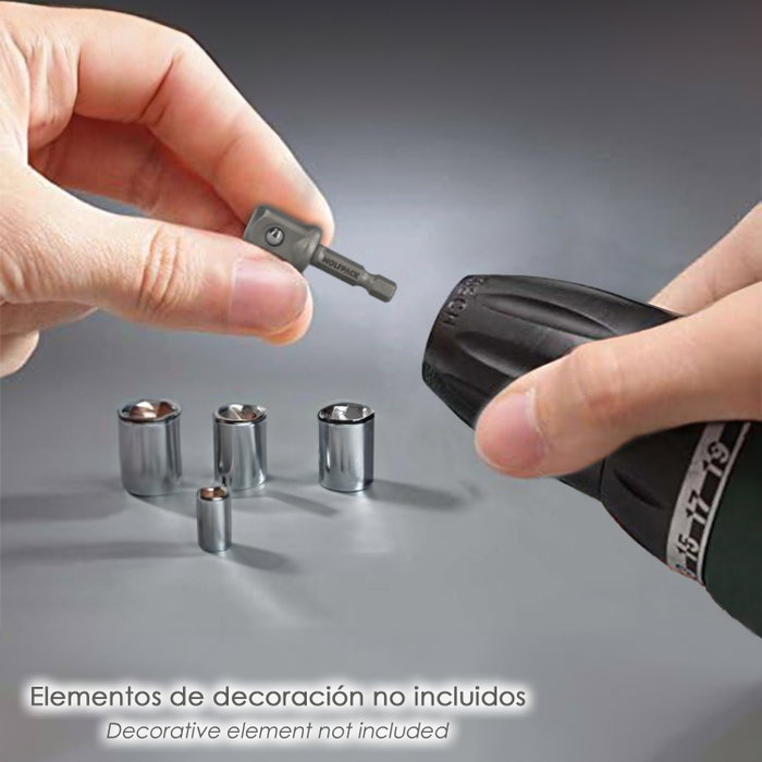 WOLFPACK LINEA PROFESIONAL Adaptateur pour clés à douilles 1/2 pouces 50 mm WOLFPACK LINEA PROFESIONAL Adaptateur pour clés à douilles 1/2 pouces 50 mm