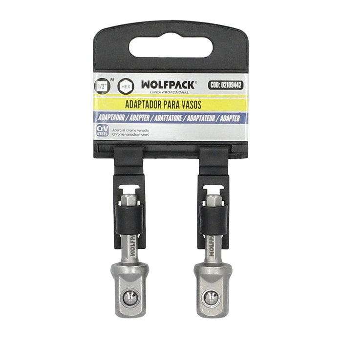 WOLFPACK LINEA PROFESIONAL Adaptateur pour clés à douilles 1/2 pouces 50 mm WOLFPACK LINEA PROFESIONAL Adaptateur pour clés à douilles 1/2 pouces 50 mm