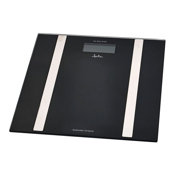 Jata Hogar Balance de bain intelligente avec analyseur corporel, noire, 180 kg Jata Hogar Balance de bain intelligente avec analyseur corporel, noire, 180 kg