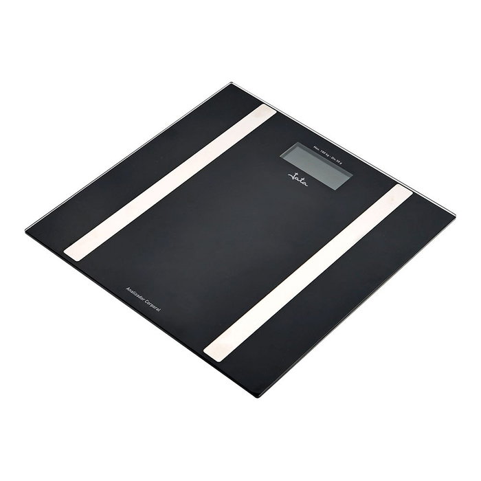 Jata Hogar Balance de bain intelligente avec analyseur corporel, noire, 180 kg Jata Hogar Balance de bain intelligente avec analyseur corporel, noire, 180 kg
