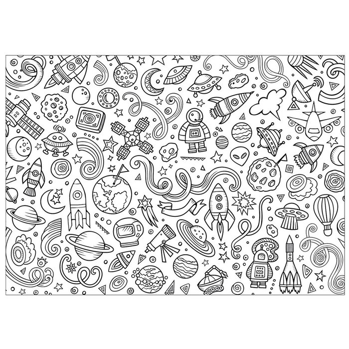 Jeux 2 momes Lot de 10 sets de table à colorier assortis