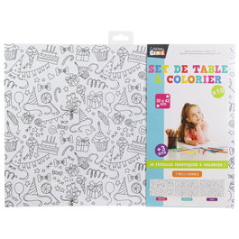 Jeux 2 momes Lot de 10 sets de table à colorier assortis