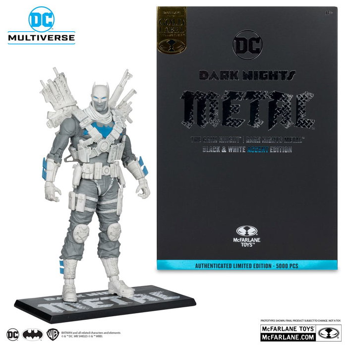 McFarlane Toys DC Multiverse figurine The Grim Knight (Dark Nights Metal) (Black & White Accent Edition) (Gold Label) 18 cm