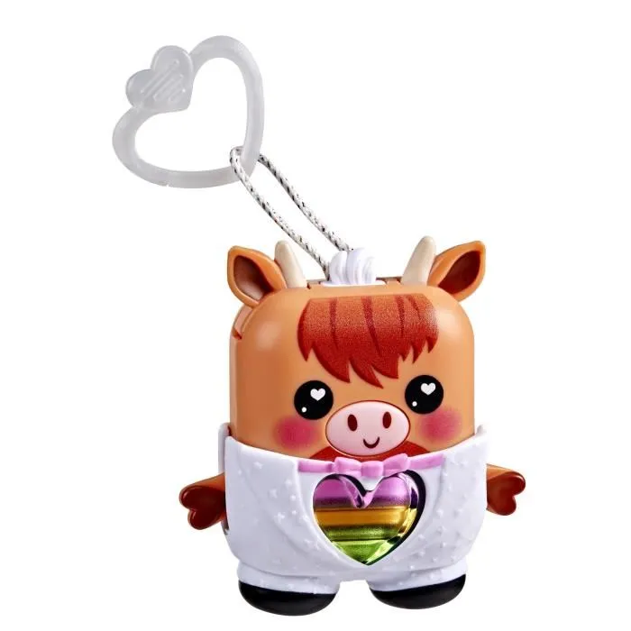 Hasbro Nano-mals Cowbert, compagnon électronique interactif vache des Highlands, plus de 70 réactions, jouet de poche pour enfants dès 5 ans