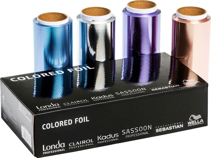 Wella Professionals - Papier d'aluminium professionnel pour coiffure, 4 feuilles multicolores, Outil de mise en plis Wella Professionals - Papier d'aluminium professionnel pour coiffure, 4 feuilles multicolores, Outil de mise en plis