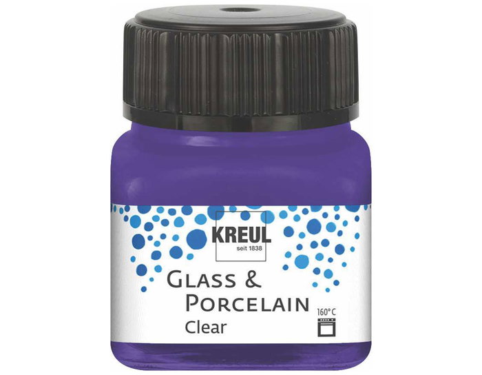 Kreul Peinture verre et porcelaine GLASS&PORCELAIN Clear translúcida amatista 20ml Kreul Peinture verre et porcelaine GLASS&PORCELAIN Clear translúcida amatista 20ml