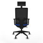 Chaise de Bureau avec Appui-tête Piqueras y Crespo 1D066G1 Bleu