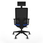 Piqueras y Crespo 1D066G1 Chaise de Bureau avec Appui-tête, Bleu