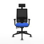 Piqueras y Crespo 1D066G1 Chaise de Bureau avec Appui-tête, Bleu